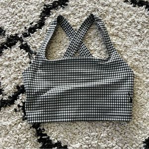 Nike DRI-FIT plaid sports bra